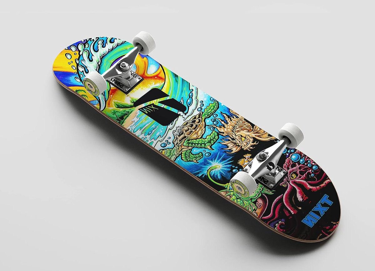 Compleet Skateboard Skateboard Set Buiten Skate Turtle Paradise Design 7.875 inch