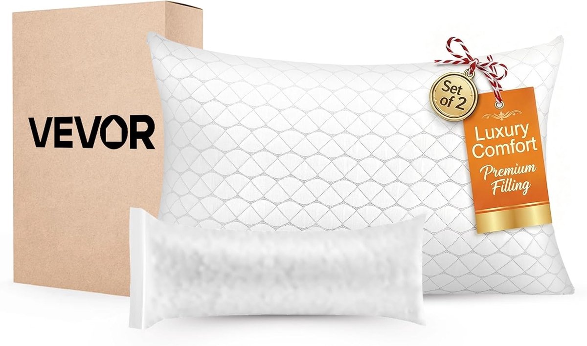 Slaapt kussen Queen Size - Luxe kwaliteit - Geheugenfoam - Ondersteunt alle slaaphoudingen - ShopVlot