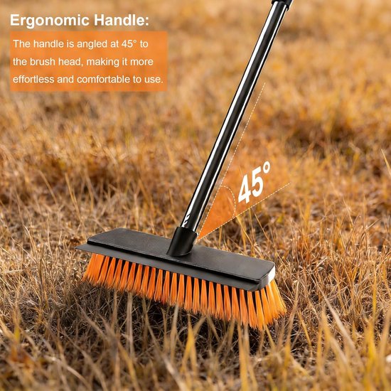 Tuinhark Heavy Duty - 10,2 inch borstelkop - rubberen schraper - ideaal voor het vegen van oprit en terras - SnelShoppen — afbeelding 4