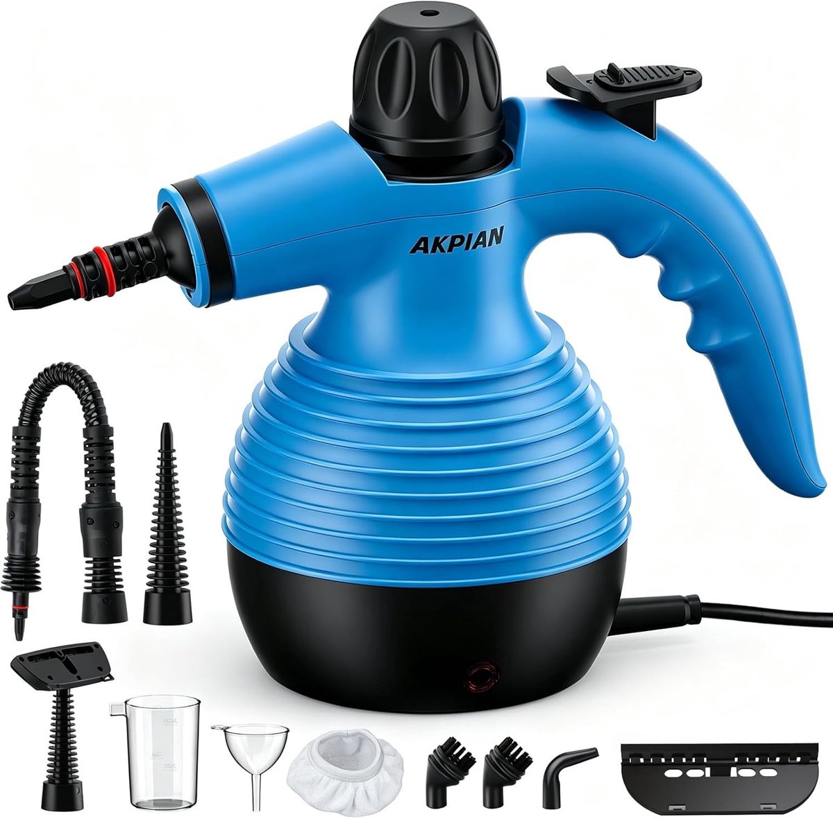 Handstoomreiniger - Wit - 1050 W - Multifunctionele Stoomreiniger met 10-delige Accessoireset - Voor Chemische Vriendelijke Reiniging