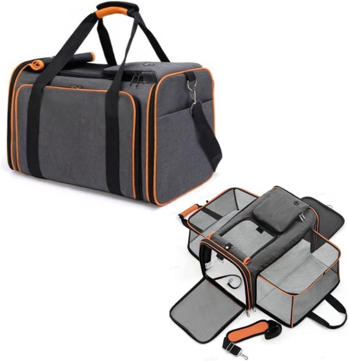 SnelShoppen - Vouwbare Transporttas voor Honden en Katten, XL Transportbox voor Reis, Ruimtelijk en Comfortabel, Duurzaam, Geschikt voor Auto