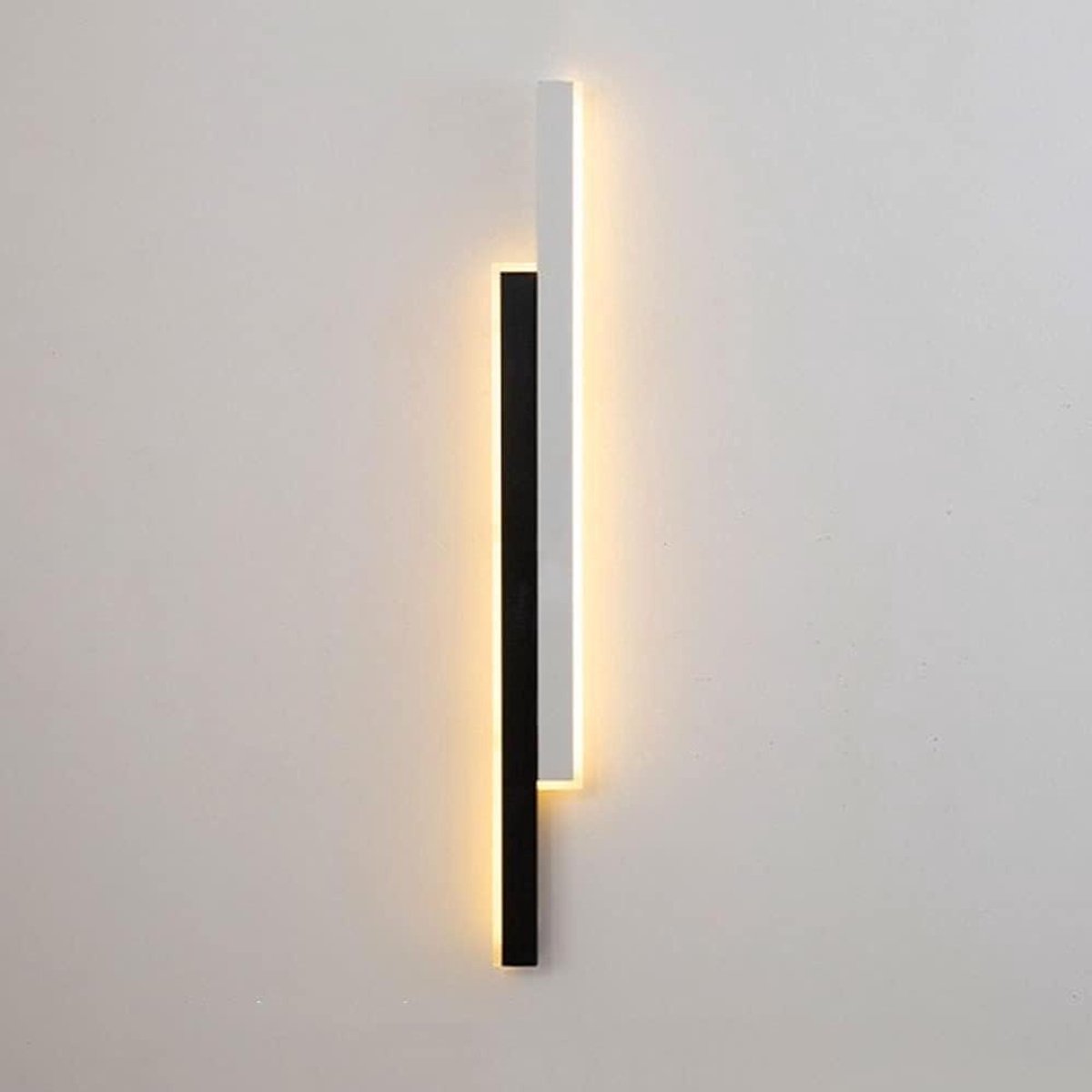 Lijnwandlamp - Wandlamp modern - Sfeerverlichting aanbrengen - Drie kleurtemperaturen - W40-120cm - Zwart wit