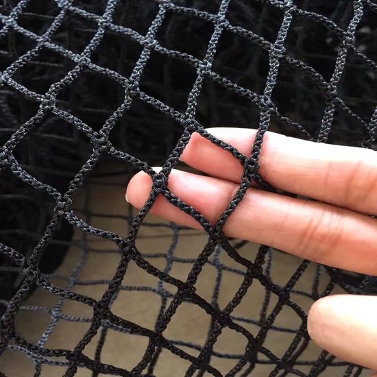 Veiligheidsnet - Beschermnet Huisdieren - Veiligheid Kinderen - Knoopvrije Weeftechniek - 3M x 7M - Zwart