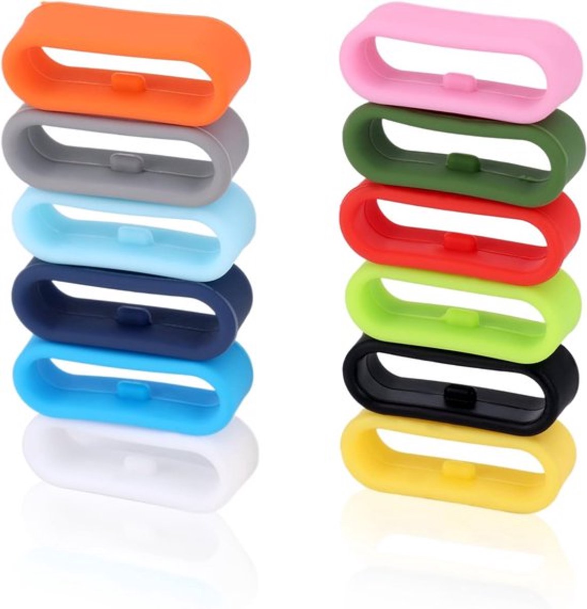 12 stuks siliconenringen voor Magic Band - veiligheidsclips en beschermers in 12 kleuren voor accessoires en bevestigingslus