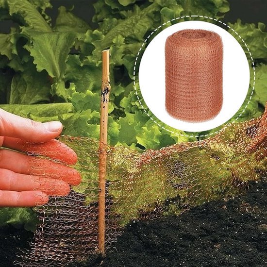 Koperband tegen slakken, slakkenhek voor plantenbescherming, tuinslakkenafweer voor zaailingen en zaden (6 m) — afbeelding 2