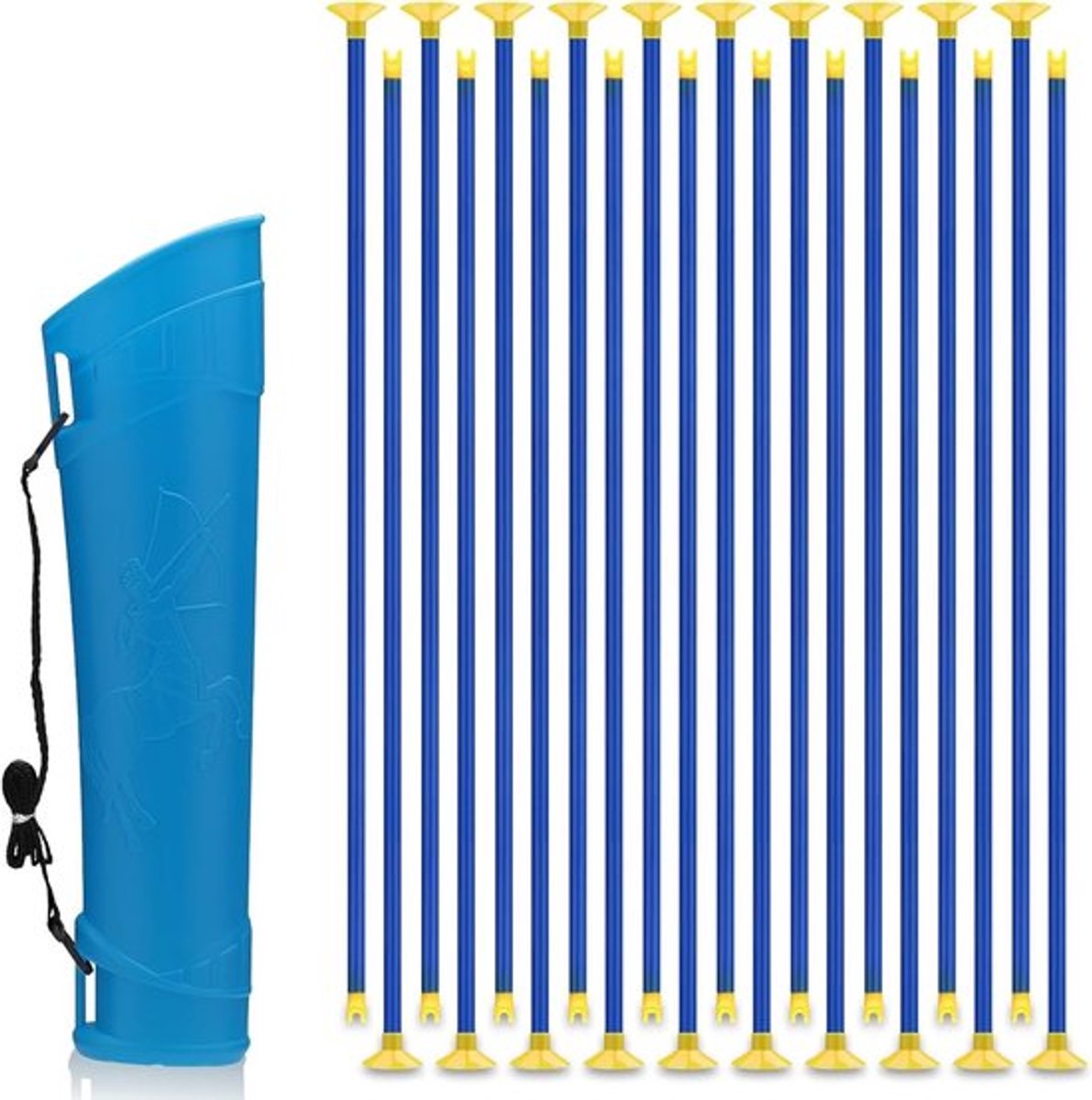 Set van 20 Vervangpijlen met Zuignap 42 cm Speelboog voor Binnen en Buiten, Geschikt voor Jongens en Meisjes, Inclusief 1 Bu tube