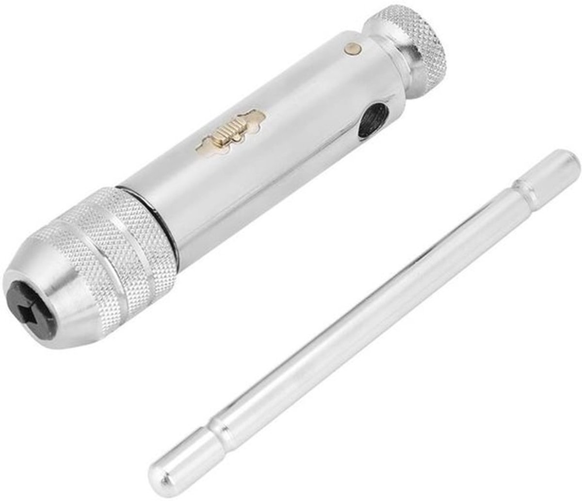 Ratelsleutel Set van 2 - T-greep - Tapkruk - Accessoires voor handmatig tappen - Metrische draadtap - Geschikt voor M5-M12 - Taphouder