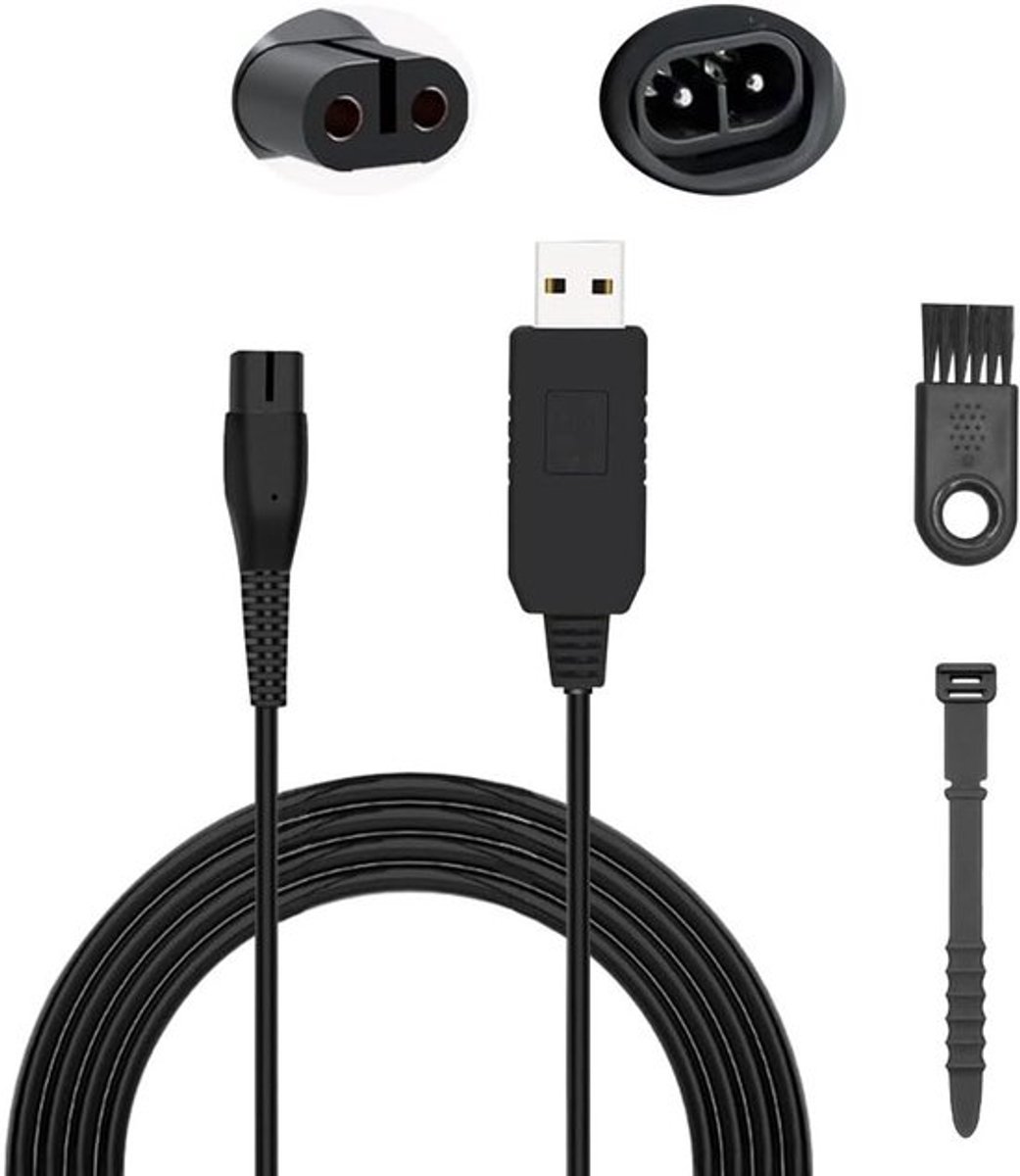 Oplaadkabel 4.3V voor One Blade en Norelco Scheerapparaten, USB Oplaadkabel voor Scheerapparaten, Compatibel met QP2520 QP2570 MG3730 MG5720