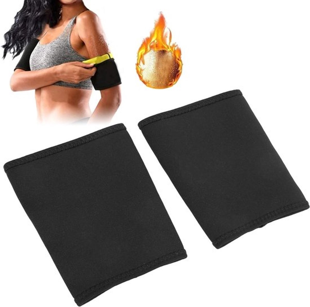 2 Stuks Arm Compressie Mouwen voor Slanker Uiterlijk, Neopreen Arm Wraps voor Ondersteuning en Vorming van de Bovenarmen, Ideaal voor Sport en Fitness