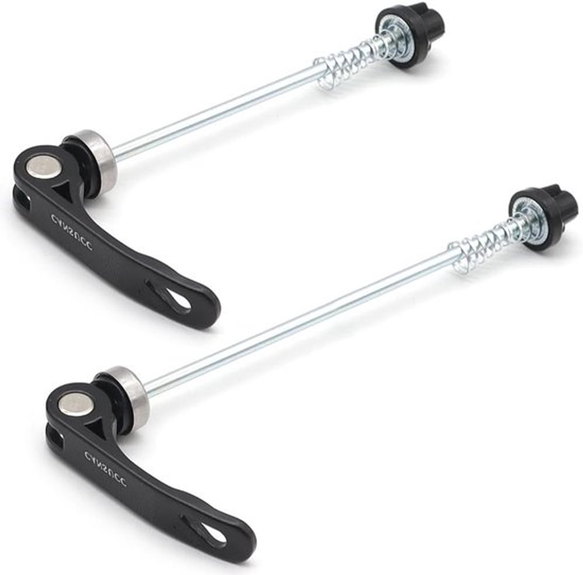 Set van 2 Snelle Ontgrendelingskits voor Fietsen, Aluminium Wielskewers voor Race- en Mountainbikes