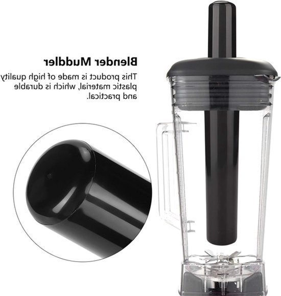 Vervangende Tamper voor Blender Accessoires - Geschikt voor 32 Oz en 48 Oz Containers, Keukenmachine Accessoires voor Smoothies en Soepen — afbeelding 2