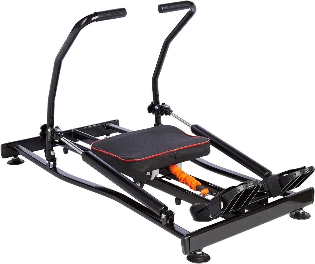Roeimachine - Thuis Trainer - Full Body Workout - Hydraulische Weerstand - Max 100kg - Zwart