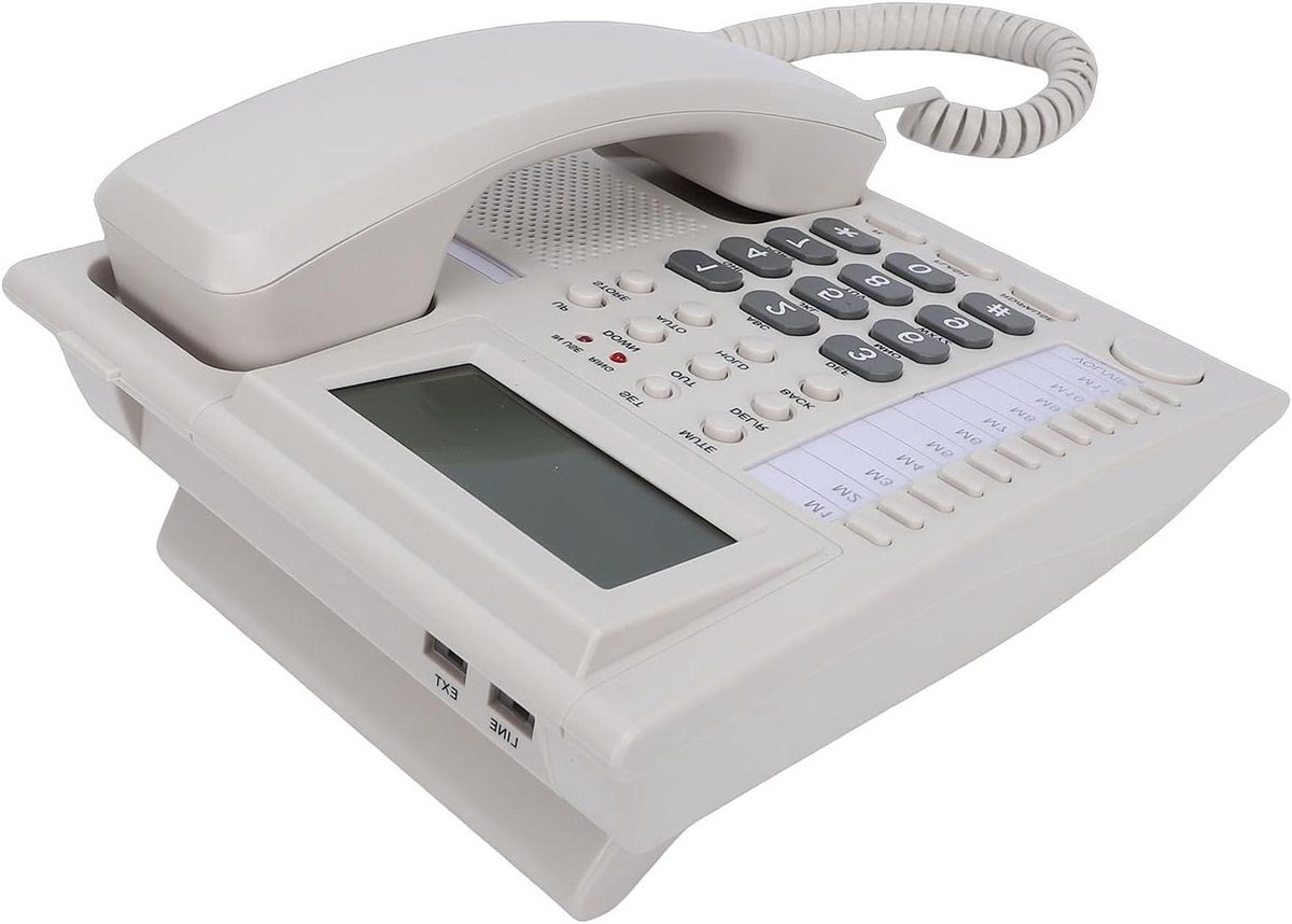 Vaste Telefoon - Seniorentelefoon Kantoortelefoon - Thuis Bellen - Groot LCD Display - 2 Inch Scherm - Beige
