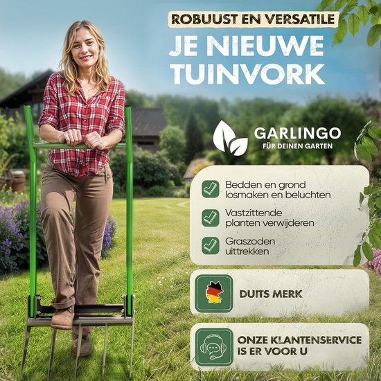 Grafvork Bodemwoeler - Tuinvork Brede - Tuin Omwoelen - Rugvriendelijk Hefboomsysteem - 50 cm Breed - Metaal — afbeelding 4