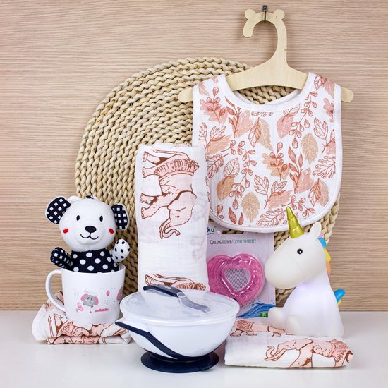 Babymand Cadeauset - Kraammand Baby - Baby Verzorging - Complete Set - 33 cm - Multicolor — afbeelding 5