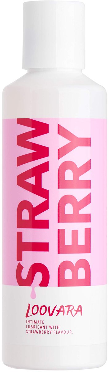 Loovara-glijmiddel met aardbeiensmaak (100 ml) glijmiddel op waterbasis met natuurlijke aardbeiensmaak, veganistisch