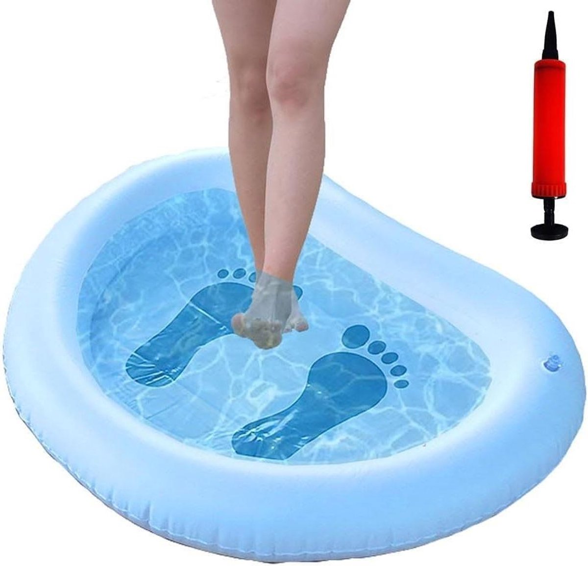 Opblaasbaar Voetenbad - Draagbaar Bekken - Voeten Ontspannen - Ruim Soaking Oppervlak - 30 x 20 x 1 cm