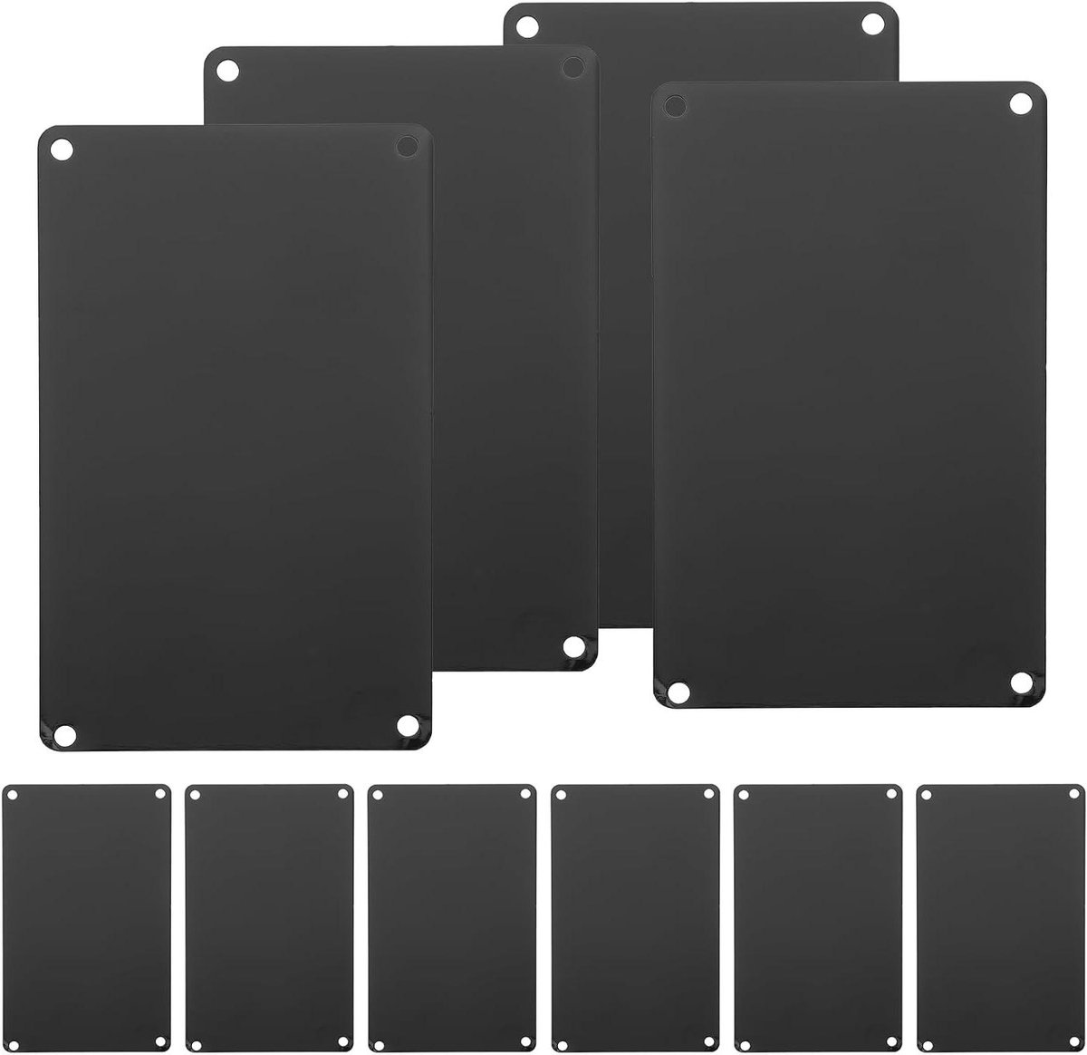 Aluminium Graveerplaten - Metalen Bordjes - Kantoor Etikettering - Weerbestendig - 10x5 cm - Zwart