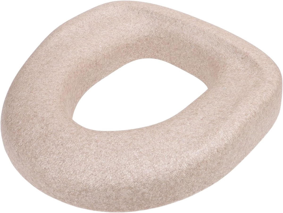 Verhoogde Toiletbril voor Senioren - Herbruikbare en Wasbare Zitting - Beige