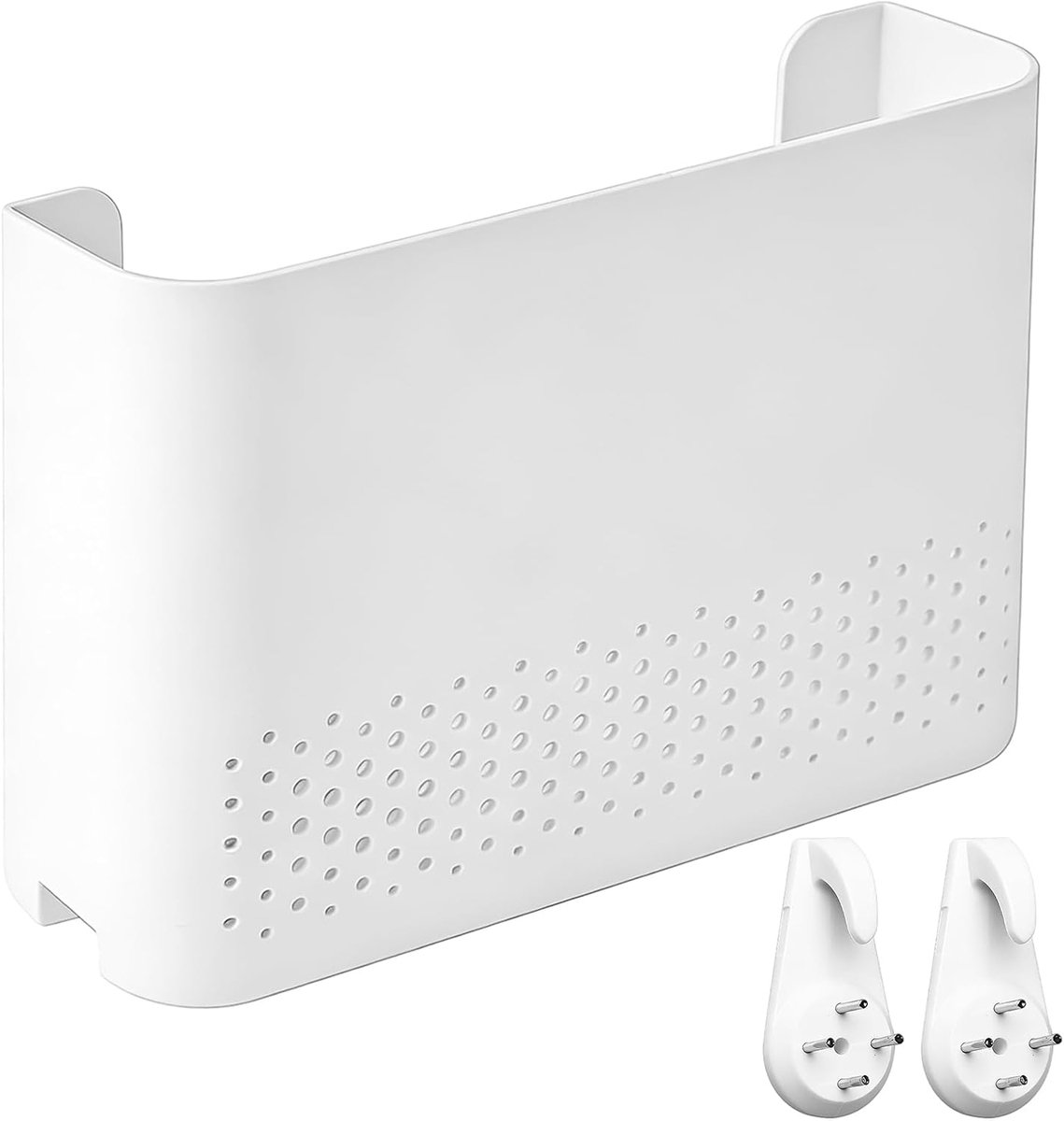SnelShoppen - Router Box 22 x 30 cm, Kabel Organizer, Wi-Fi Box Verberg, Plastic Houder, Wandopslag Box, Wit, Duurzaam en Elegant voor Thuis of Kantoo