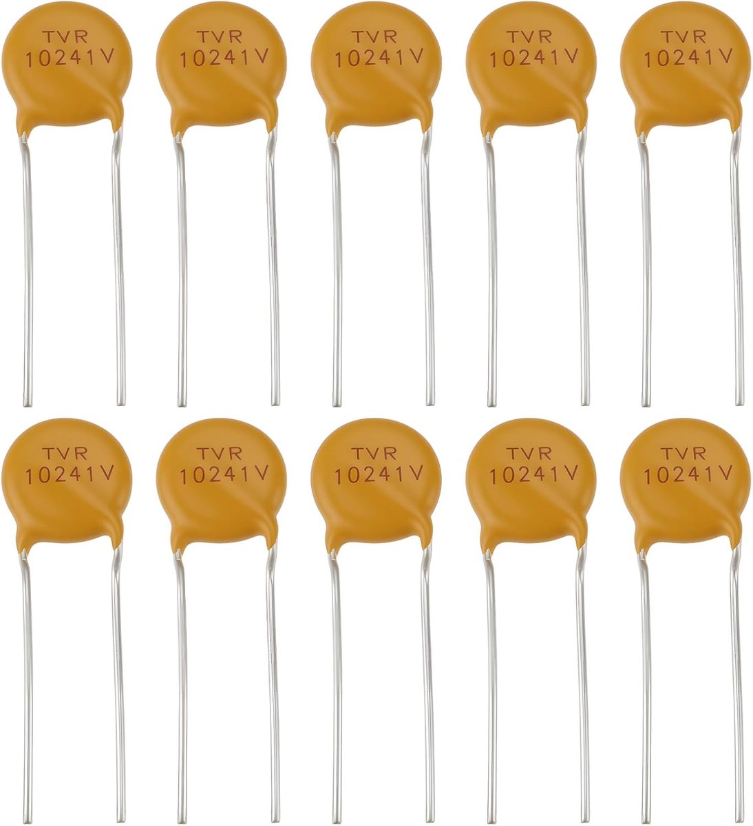 SnelShoppen - 10x Metal Oxide Varistor TVR10241V 240V 150AC 200DC Voor Surge Bescherming, Hoge Energie Impact, Circuit Veiligheid, Snelle Reactie