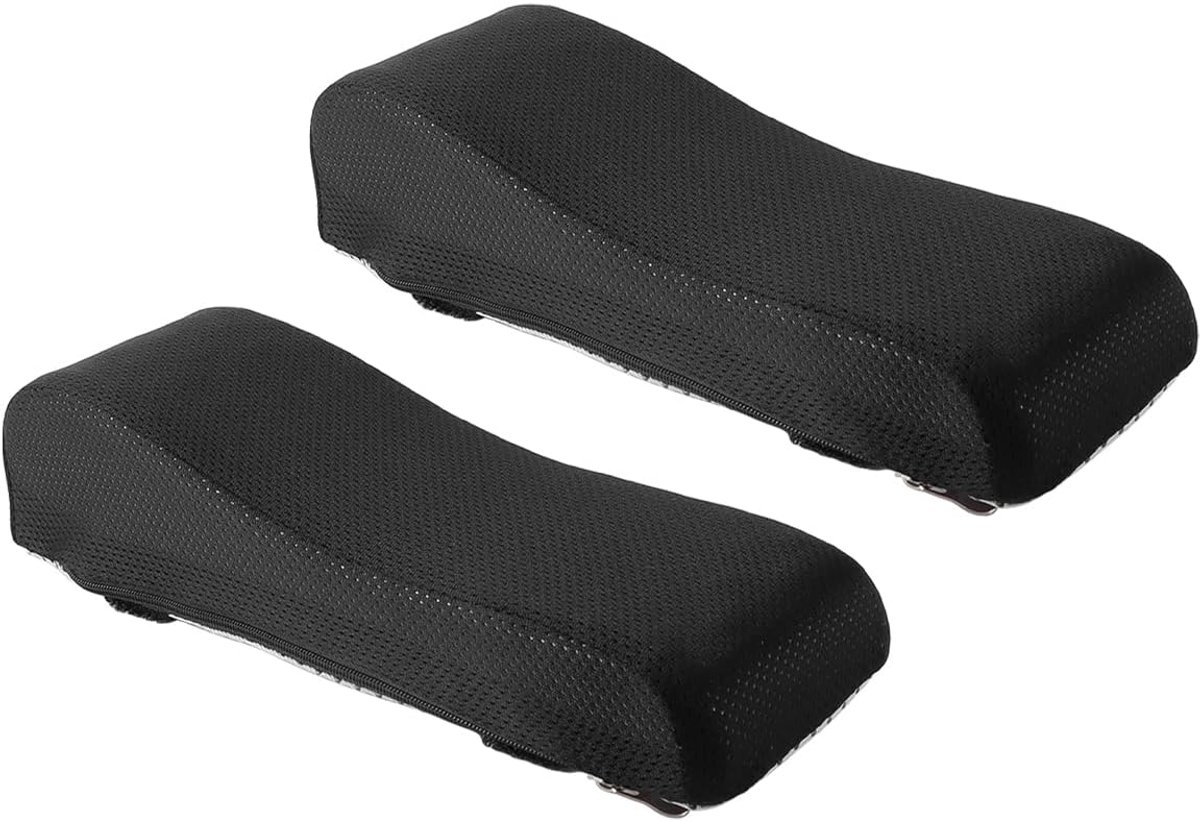 SnelShoppen - 2 Stuks Ergonomische Armsteun Kussens, Geheugen Foam Kantoor Stoel Bedekking met Koel Gel Gaming Bureau Stoel, Elleboog en Pols Steun Ku