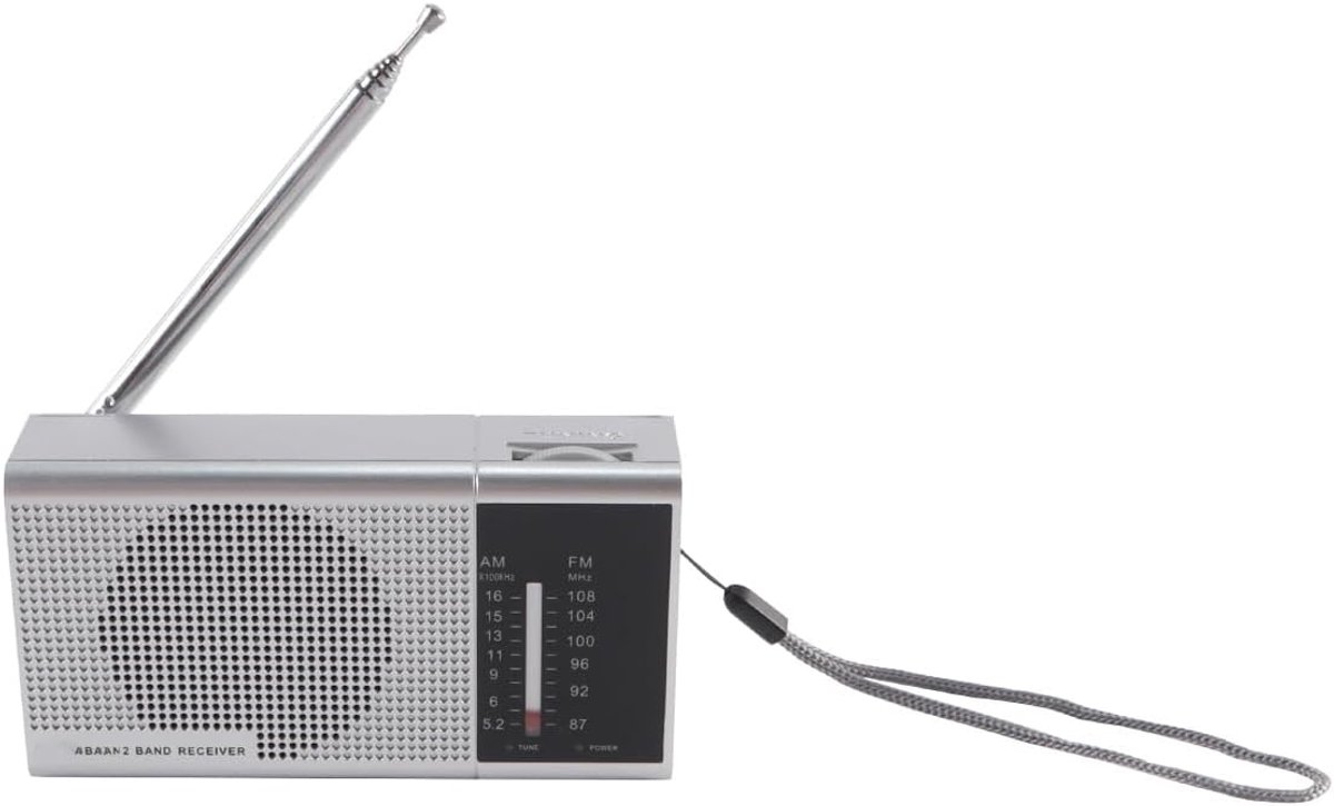 SnelShoppen - Draagbare AM/FM Radio Ontvanger, Portable Radio met Duidelijke Geluid, Handzaam voor Noodgevallen en Buitenactiviteiten, Inclusief Hoofd
