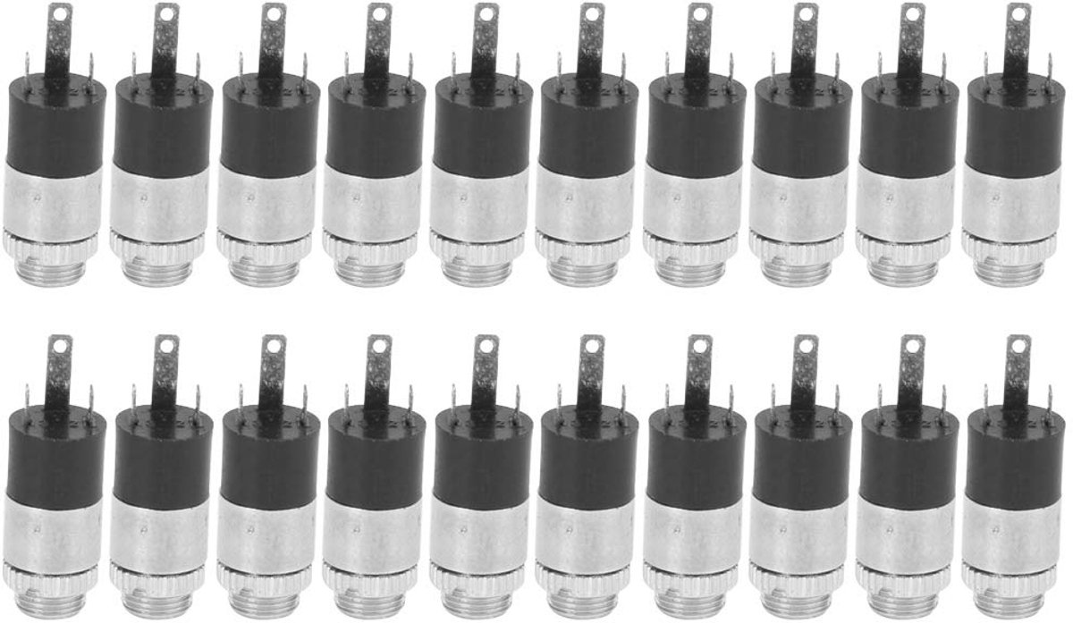 SnelShoppen - 20Pcs 3.5mm Stereo Audio Hoofdtelefoon Vrouwelijke Aansluiting, Vervangingsplug voor Computer, TV, Huishoudelijke Apparaten, Vlamwerend,