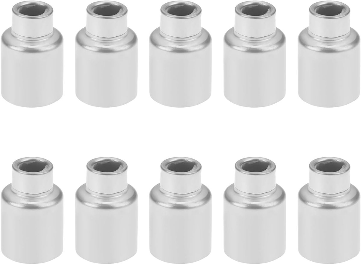SnelShoppen - 10 Stuks Fietskabel Eindkappen voor Remkabels - 6.8×9.6mm - Geschikt voor 5.7mm Kabelbehuizing - Metalen Ferrules - Betrouwbare Vervangi