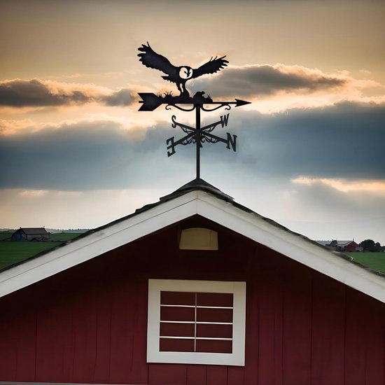 Tuinslinger Metaal - Windmeter Tuin - Decoratie Buiten - Hond en Muis Design - Met Grondpen - Zwart — afbeelding 4