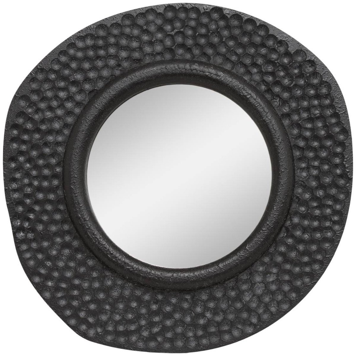 Miroir Nyer rond 60x60cm noir