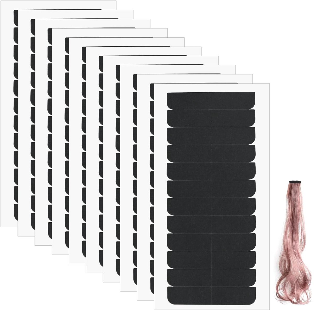 SnelShoppen - 120 Stuks Tape voor Haarextensions, Dubbelzijdige Plakband, Onzichtbare Hechtband, Sterke Hechting, Transparant, Vocht- en Zweetbestendi