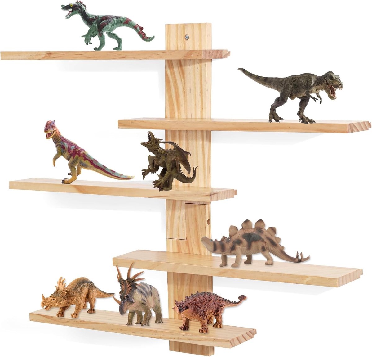 Houten Wandplank voor Verzamelobjecten, Shotglazen en Mini Decoraties - Ideaal voor Kleine Ruimtes en Creatieve Presentatie