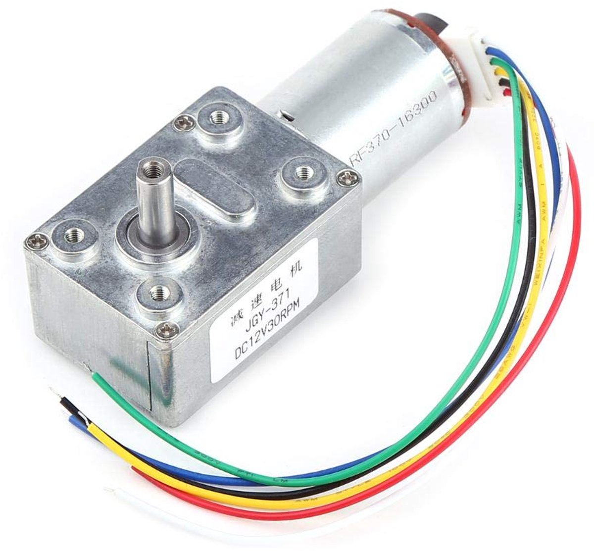 SnelShoppen - DC 12V Hoge Koppel Wormaandrijving Motor met Encoder - Turbo Worm Gear Motor 10/20/30/40/100RPM - Sterke Zelfvergrendeling - Edelmetaal