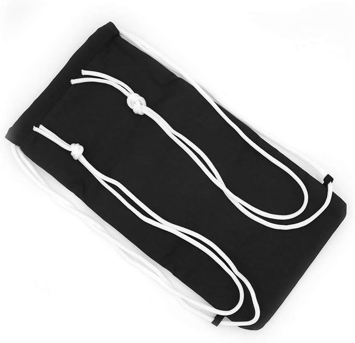 SnelShoppen - Multifunctionele Aanpasbare Trekkoord Rugzak voor Mannen, Vrouwen, Kinderen - Ideaal voor Yoga, Reis Tas - Zwart Canvas