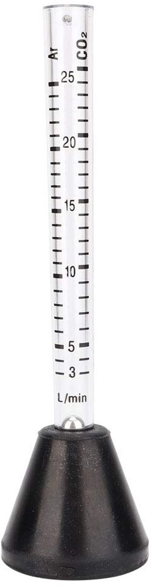 SnelShoppen - Professionele Gasstroommeter voor Mig Tig Lasapparaat, Max Meetbereik 25L/min, Dubbele Schaal, Duurzaam en Betrouwbaar