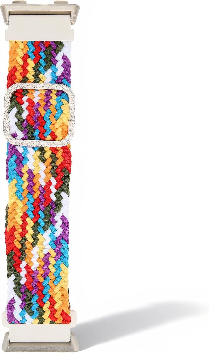 SnelShoppen - Watch Band voor Oppo 2 46mm Smartwatch Verstelbare Flanellen Textiel Band Retractable Regenboog Kleur Comfortabel en Ademend