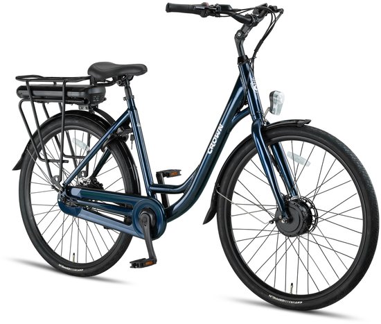 Crown Sydney - Elektrische Damesfiets - Elektrische Stadsfiets - 7 versnellingen - 28 inch - 52 cm - Indigo Blue van Crown — afbeelding 3