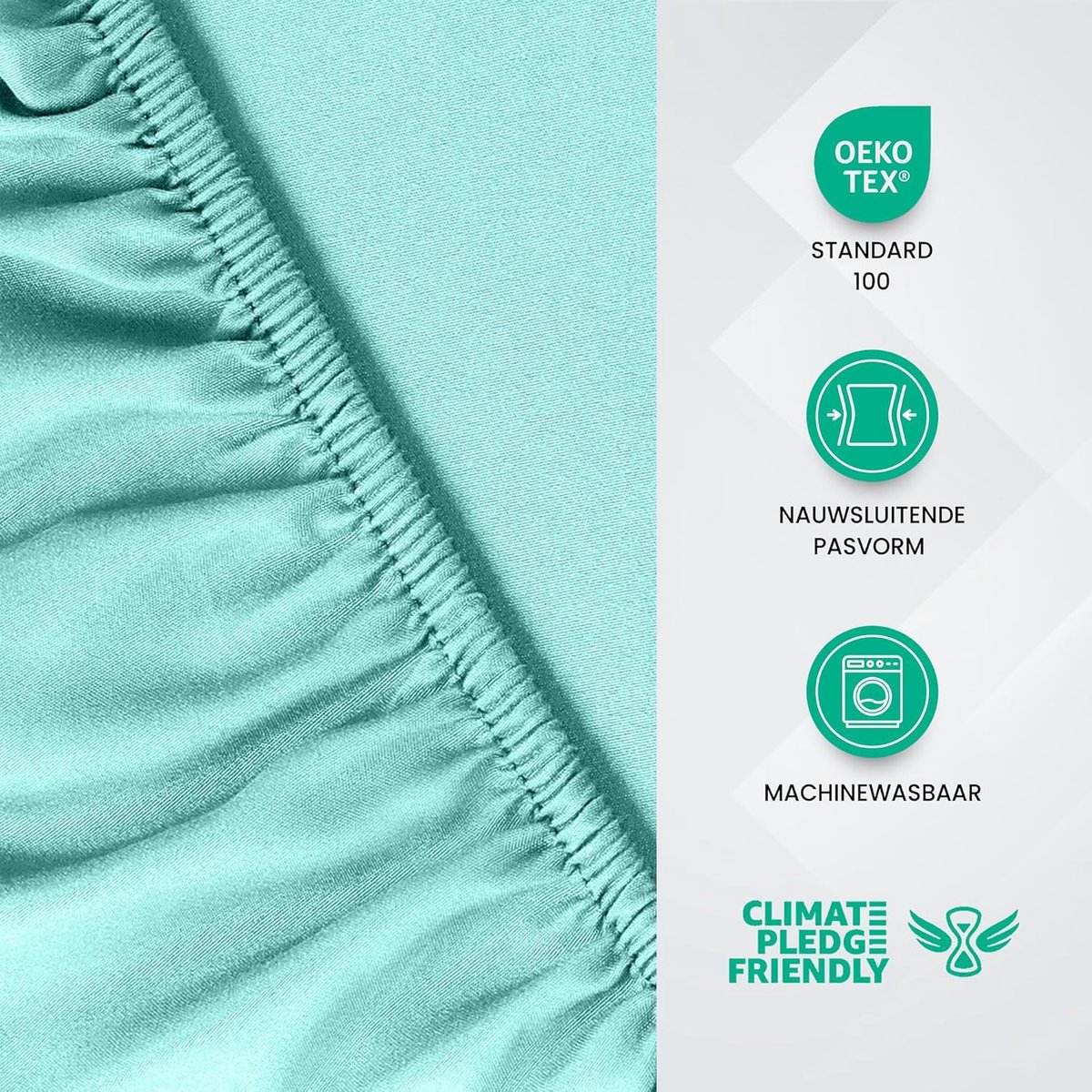 SnelShoppen - Luxe Flat Sheet 90 x 190 cm - Zacht Microvezel Polyester - Wellness Blauw - Geschikt voor Matras tot 35 cm - Perfect voor Comfortabel Sl