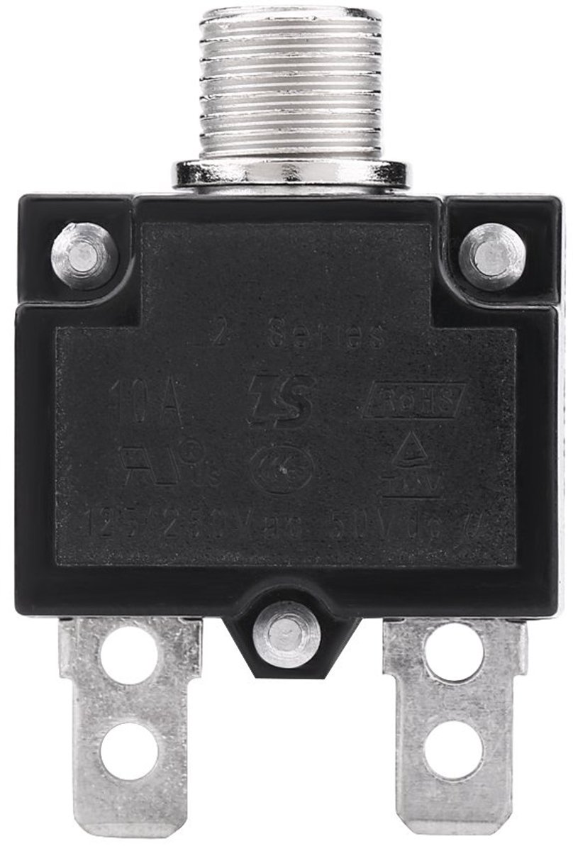 SnelShoppen - Thermoswitch Reset Schakelaar Overbelasting 125/250V - Compacte Beveiliging voor Generator - Ideaal voor Tuin, Camping en Klussen