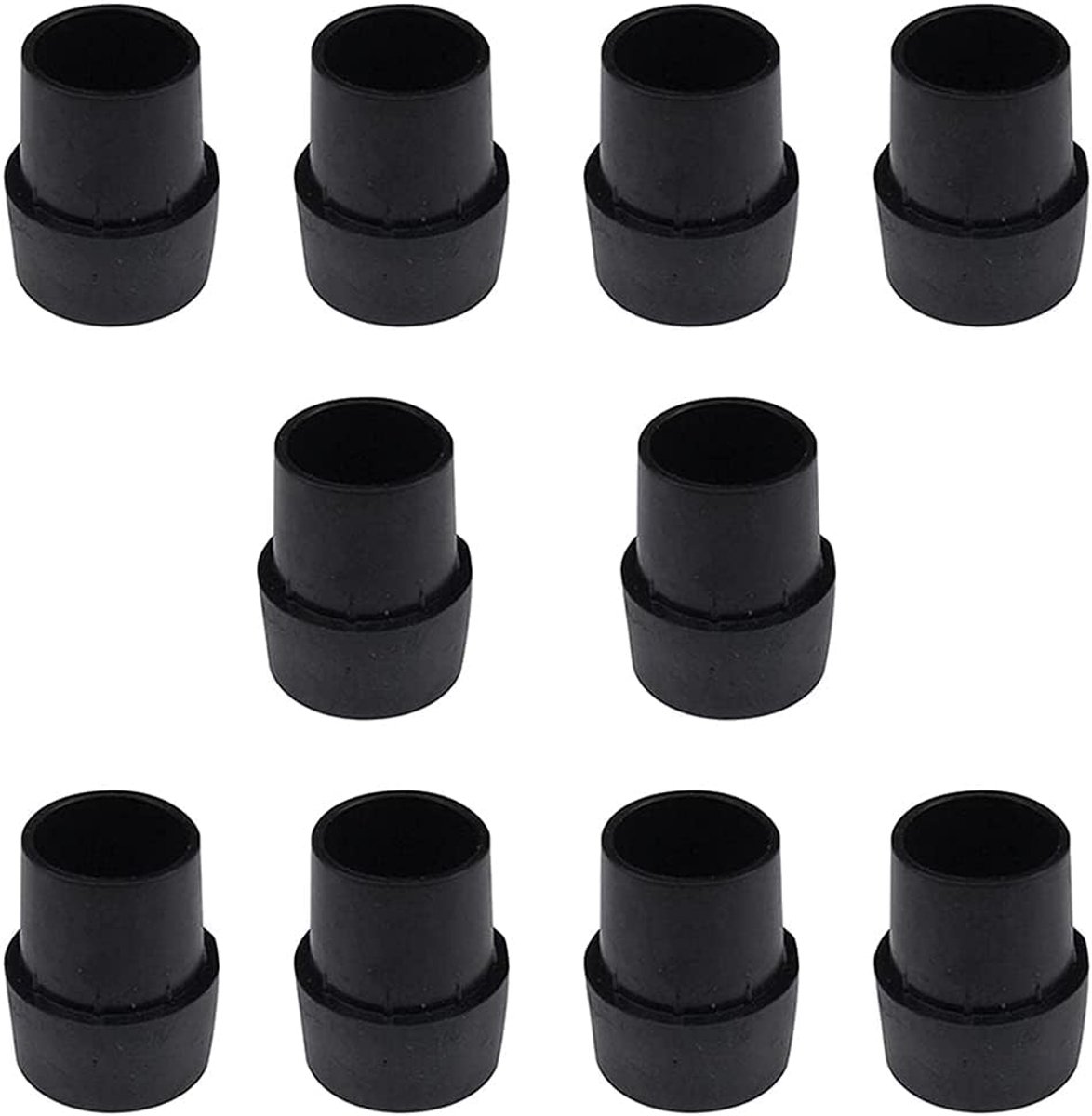 SnelShoppen - 10 Stuks Trampoline Pootdoppen, Antislip Trampoline Voet Pads, Rubber Beschermhoezen voor 2,5 cm Ronde Poten, Meubelpads voor Tuin en Bi