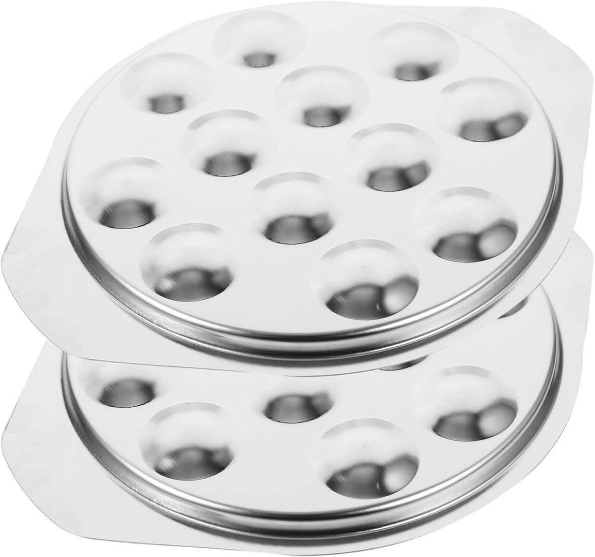 SnelShoppen - 4-delige RVS Escargot Set - Snail Plate met 12 Gaten voor Bakken - Perfect voor Familie en Feesten - Duurzaam en Praktisch