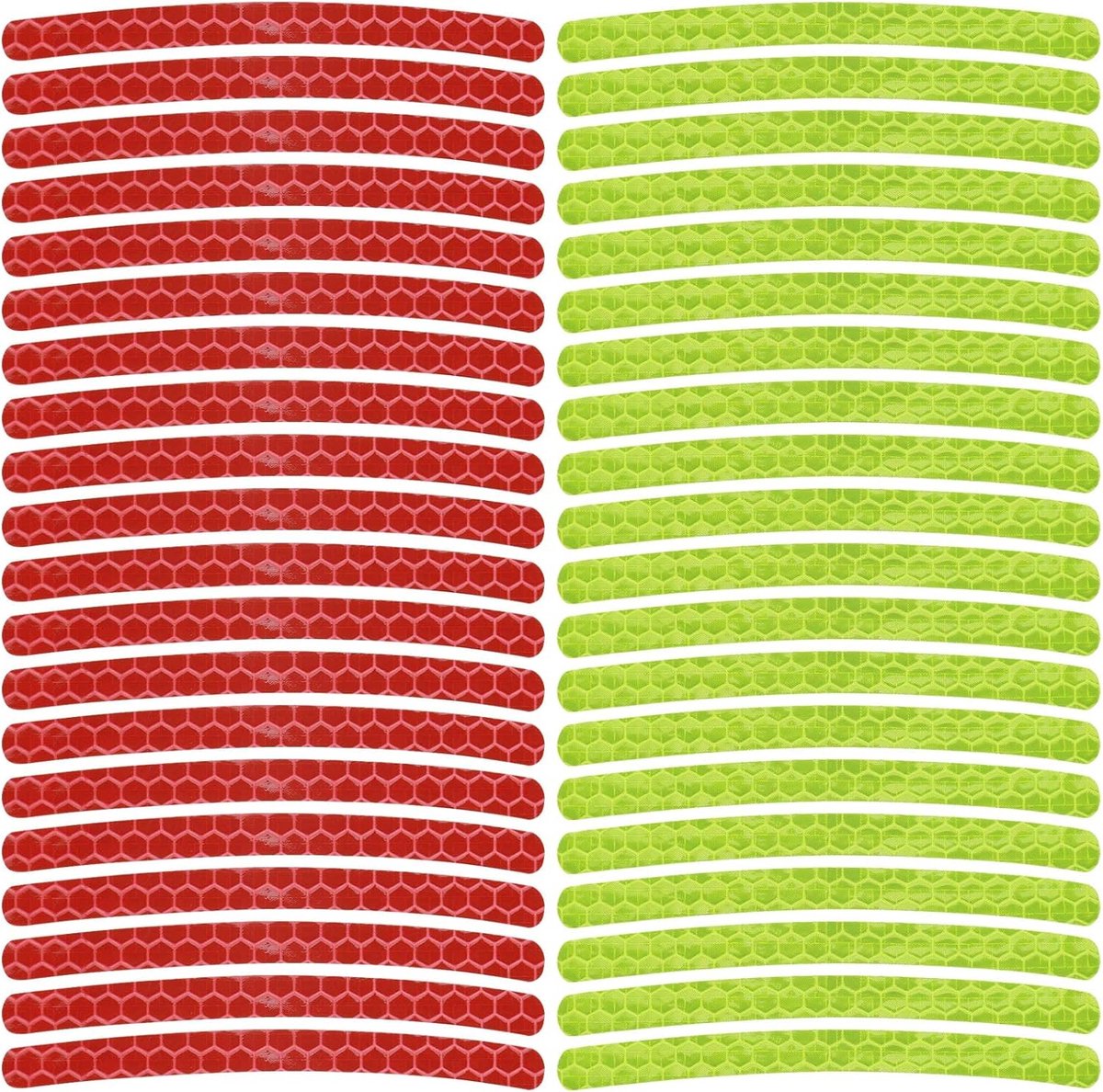 SnelShoppen - 40Pcs Reflecterende Stickers Voor Auto Wielen - Universele Wielen Decals Voor Auto, Motor & Fiets - Verbeter Zichtbaarheid & Cool Uiterl