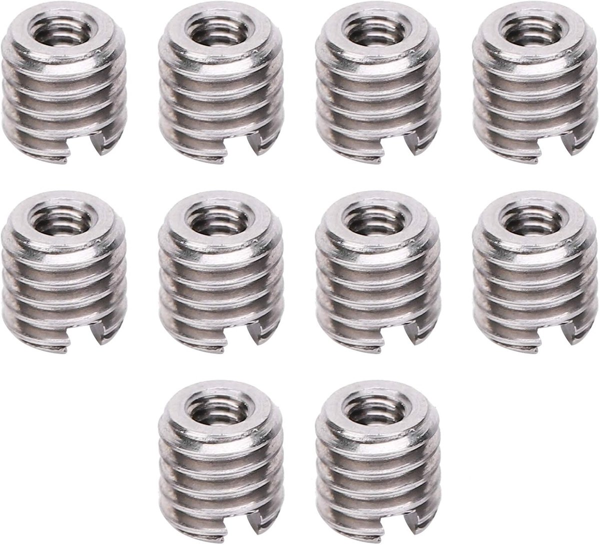 SnelShoppen - Zelftappende Draadinsert M2x4 mm, Verkleiningsmoer M4x0.7 mm, Industrieel Vastzetten, Schroefbevestiging, Reparatie, Maatwerk, Metaal, 2
