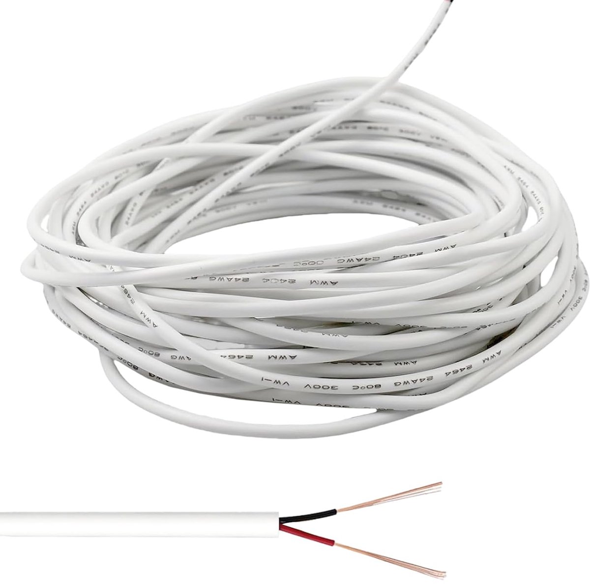 SINGH 10 Meter 24 AWG Long Round Flexible Copper Electrical Cable 2-Wire for Extending Power Cord Household Small Wire - ShopVlot