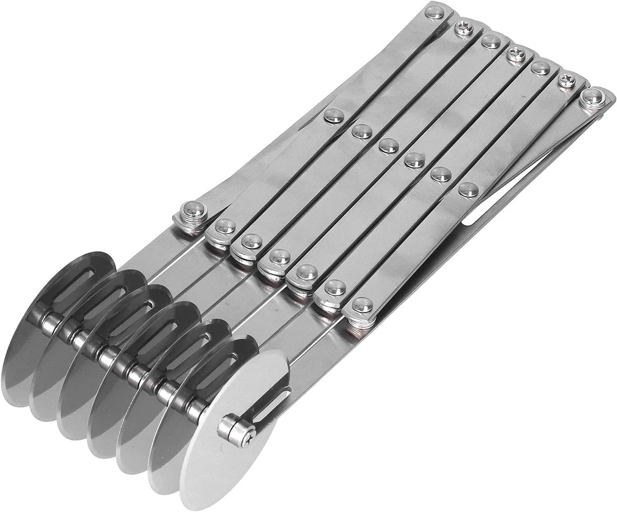 SnelShoppen - RVS Pastry Cutter, Multifunctionele Deegsnijder met Rollende Pin voor Precies Snijden in de Keuken, Voor Amateurs en Professionals, Idea
