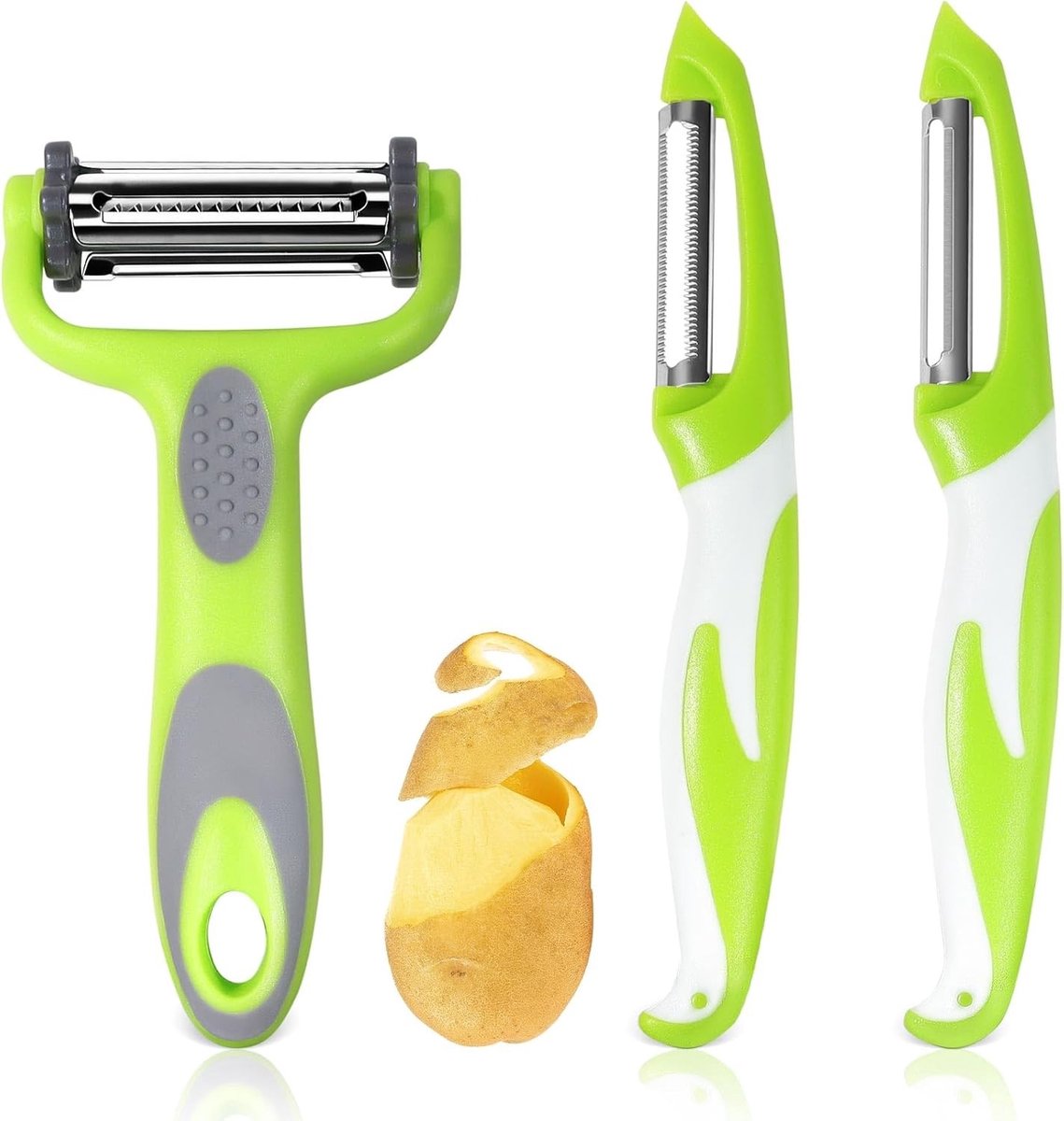 Multifunctionele Aardappel- en Groenten Schiller met Scherpe RVS Blad voor Aardappelen, Wortelen en Asperges