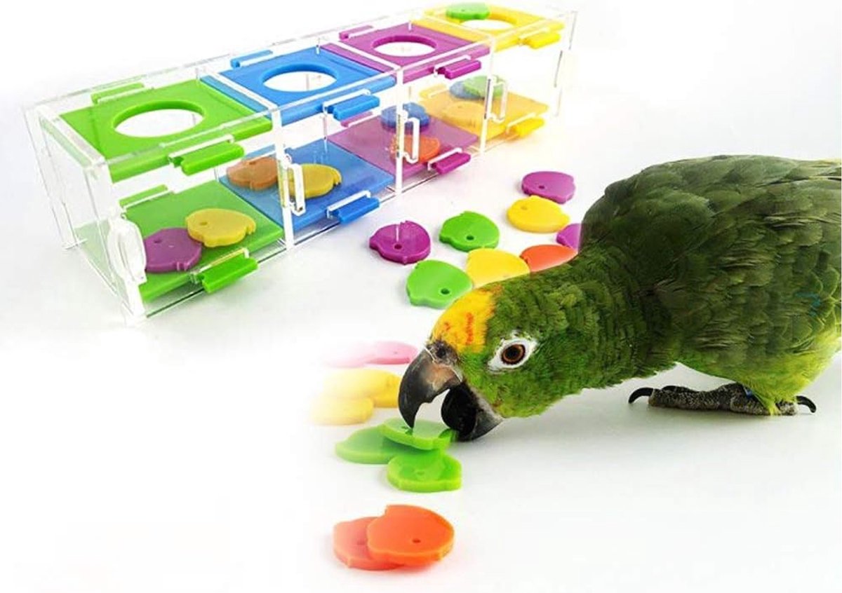 SnelShoppen - Vogelbed Schommel Speelgoed van Natuurlijk Riet met 2 Metalen Belletjes voor Papegaaien, Parkieten, Kaketoes, Vinken en Macaws (27 x 12