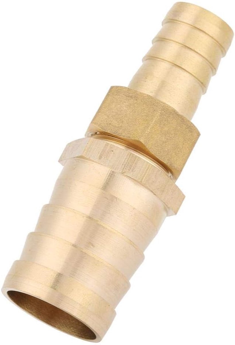 SnelShoppen - Messing Barbed Reducing Bushing Koppeling Adapter 16-25mm, Hoge Druk Weerstand, Roestvrij en Duurzaam, Professionele Tuin en Keuken Fitt