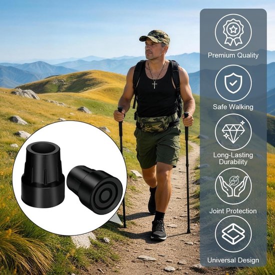 Set van 6 Rubber Stools met Metalen Versterking, Antislip en Hoge Stabiliteit voor Senioren en Wandelen, Ideaal voor Stabiele Zitplaatsen en Ondersteuning — afbeelding 3
